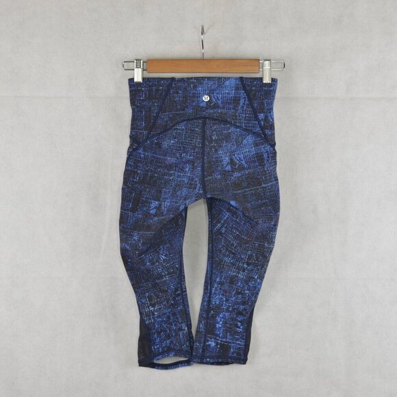 lululemon Train Times Crops 17" Size 4 in City Lights Multi Black - Picture 3 of 4